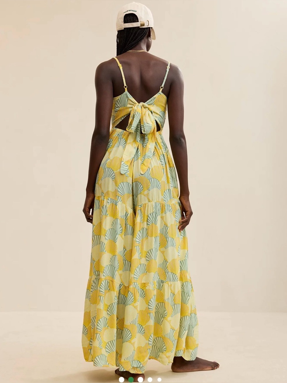 aerie Party Jumpsuit in Citron Yellow and Green Floral Print sz XL - Picture 2 of 15